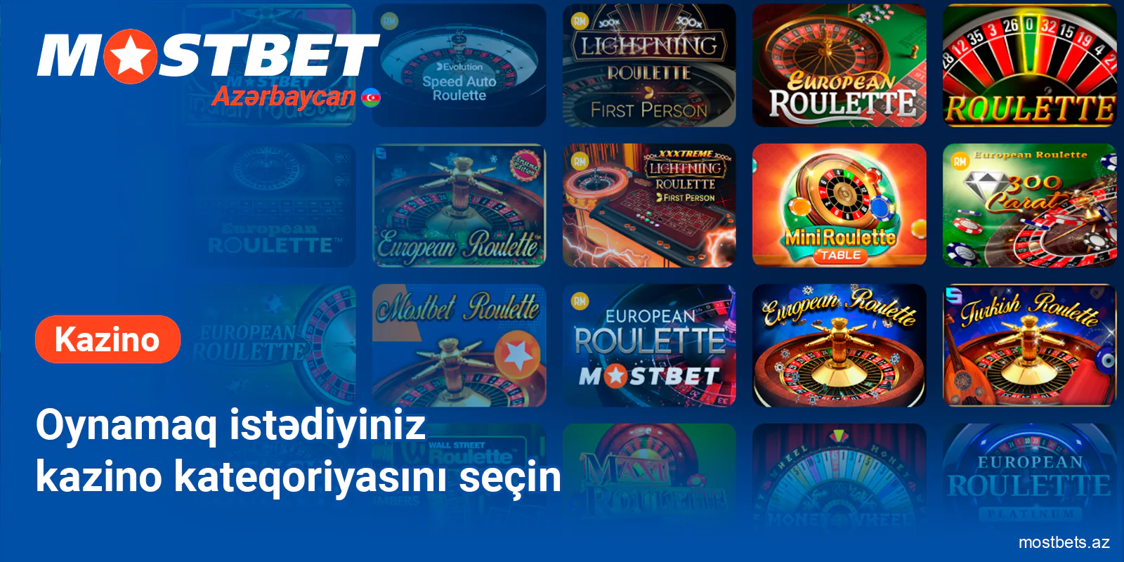 Mostbet Casino-da oyunları araşdırın